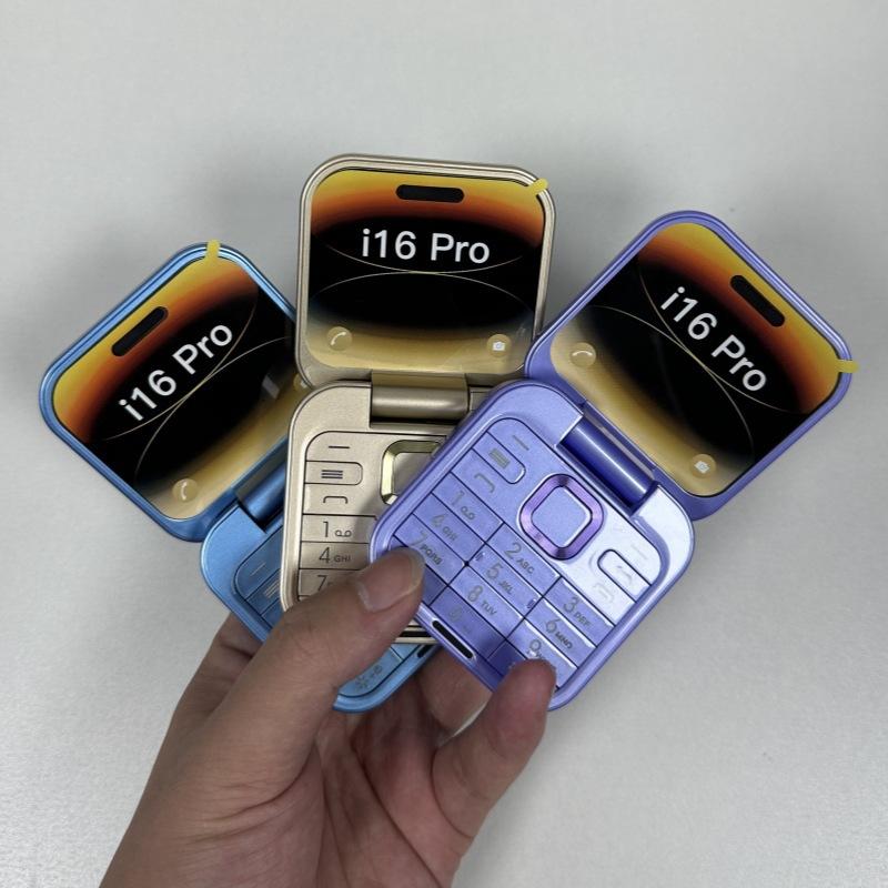 1 Комплект Быстрый набор Черный список Фонарик Запись звонков 2 SIM Складной Раскладушка Маленький Коробка Телефоны Для I16 Pro Mini Fold Мобильный телефон
