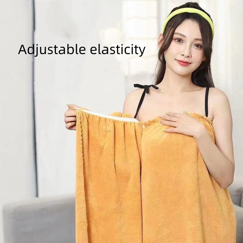 Ladies Travel Casual Bath Towel Soft Absorbent Bathrobe Bowknot Bath Skirt Beach Towel