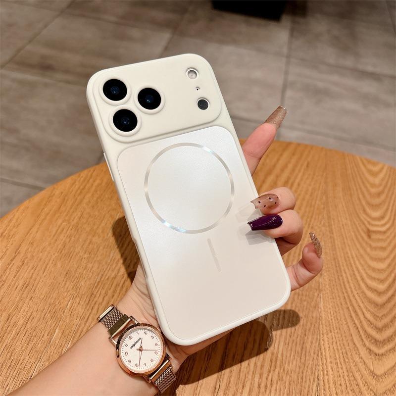 Роскошный чехол для телефона Magsafe для iPhone 17 Air 16 15 14 13 Pro Max, магнитный, для беспроводной зарядки, противоударный, матовый бампер