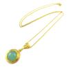 [P2298] - Gold-plated Artisanal Necklace 'Princesse Ottomane' Golden Green