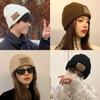 Breathable Winter Warm Hats Letters Embroidered Knitted Hats Fashionable Bucket Hats Outdoor