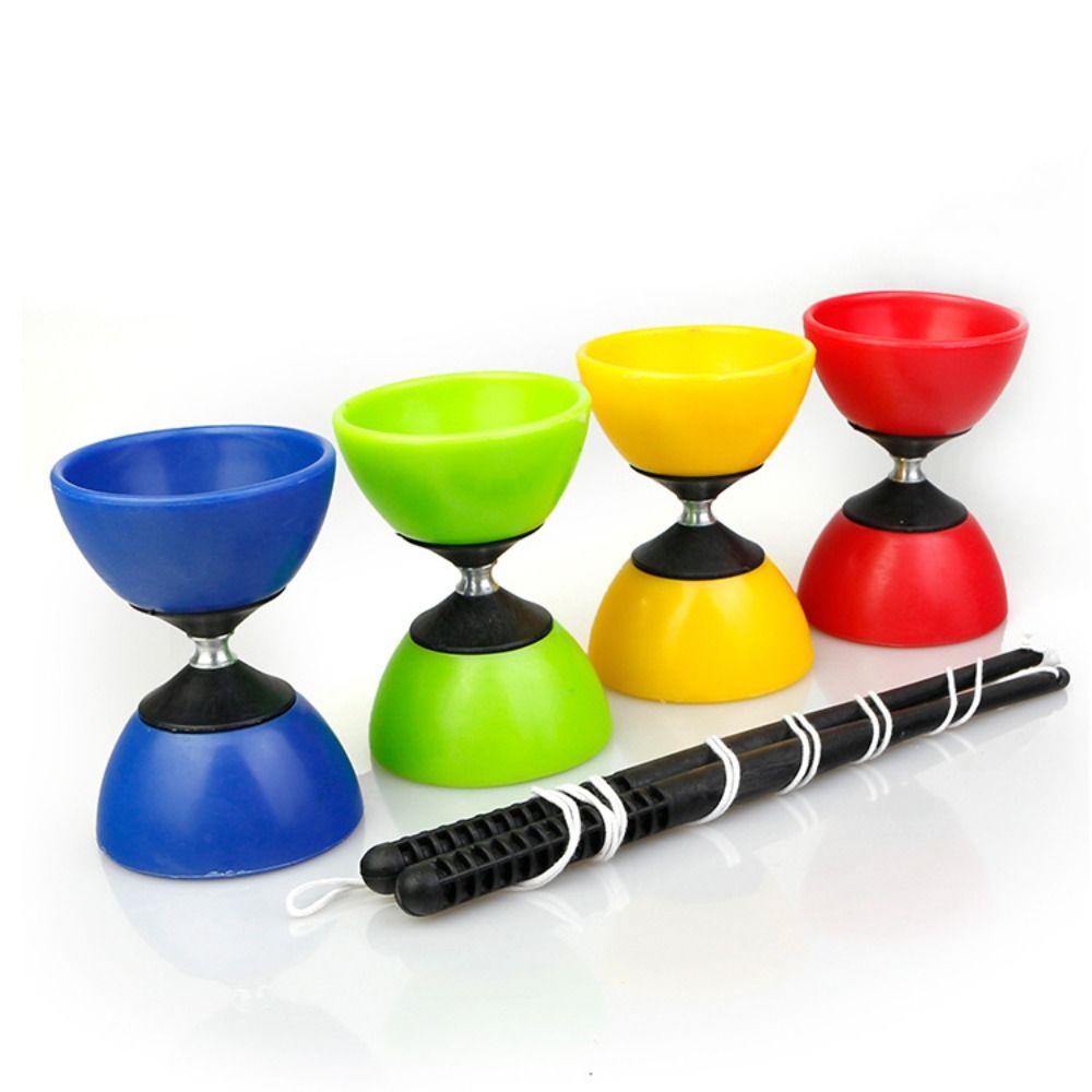 Leather Chinese Diabolo Bowl Shape Diabolo Toy Sensory Training Equipment Chinese Yo-yo Outdoor