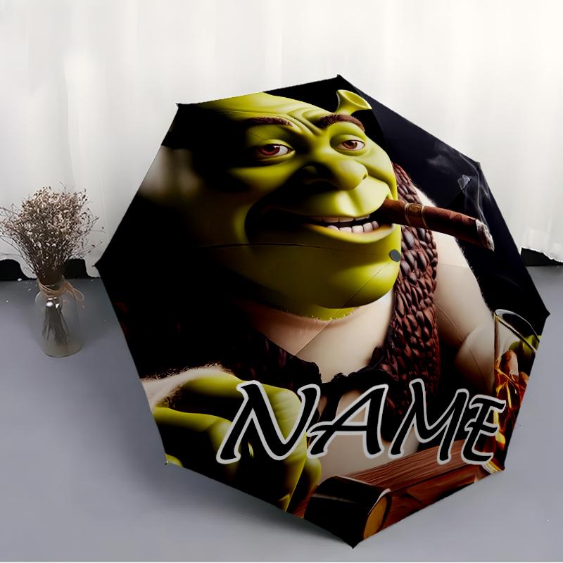 Personalized Name S-Shrek Print Umbrella - Automatic Open/Close, Eight-Rib Durable Frame, Automatic Folding Umbrella