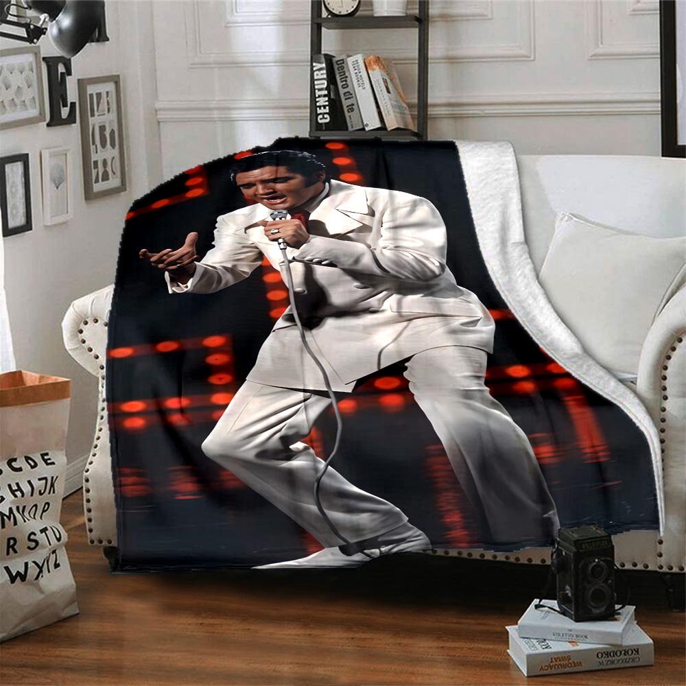 Elvis Presley Blanket Soft Warm Cozy Perfect For Sofa Bed Livingroom Four Seasons Multipurpose Modern Style Gift For Travel Home Birthdays