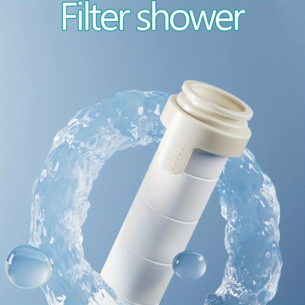 High Pressure Handheld Showerhead Set with 5 Mode Settings, Wall Mount Plastic  Includes Filter Element1.5m Explosion-Proof Hoseand No-Drill Bracket