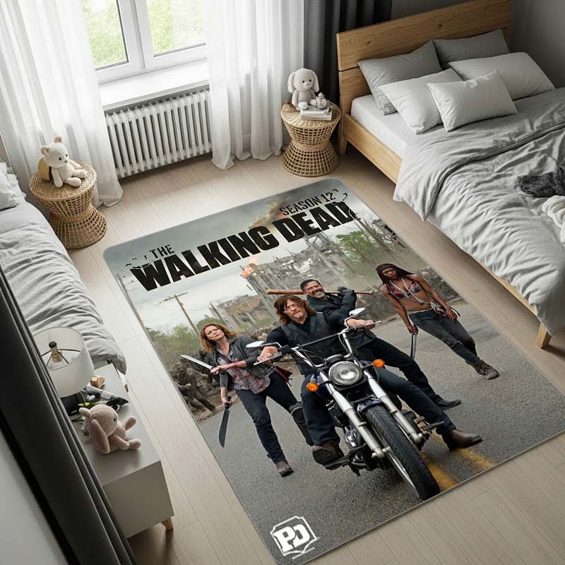 The Walking Dead Rug, Music Carpet,Bedroom Rug, Doormat,Living Room Rug, Bedside Carpet, Computer Chair Mat, Christmas Gift.
