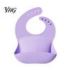 Easy Clean Toddler Bibs Silicone Baby Bib, Waterproof Soft Adjustable Feeding Durable Large Pocket Catch Food Bib for Babies And Toddlers Skin