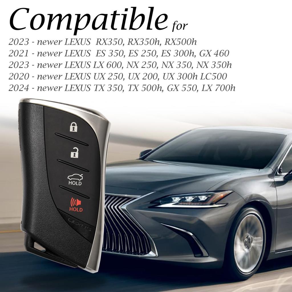 Vitodeco Чехол для смарт-ключа из натуральной кожи для Lexus RX, Lexus ES, Lexus UX,