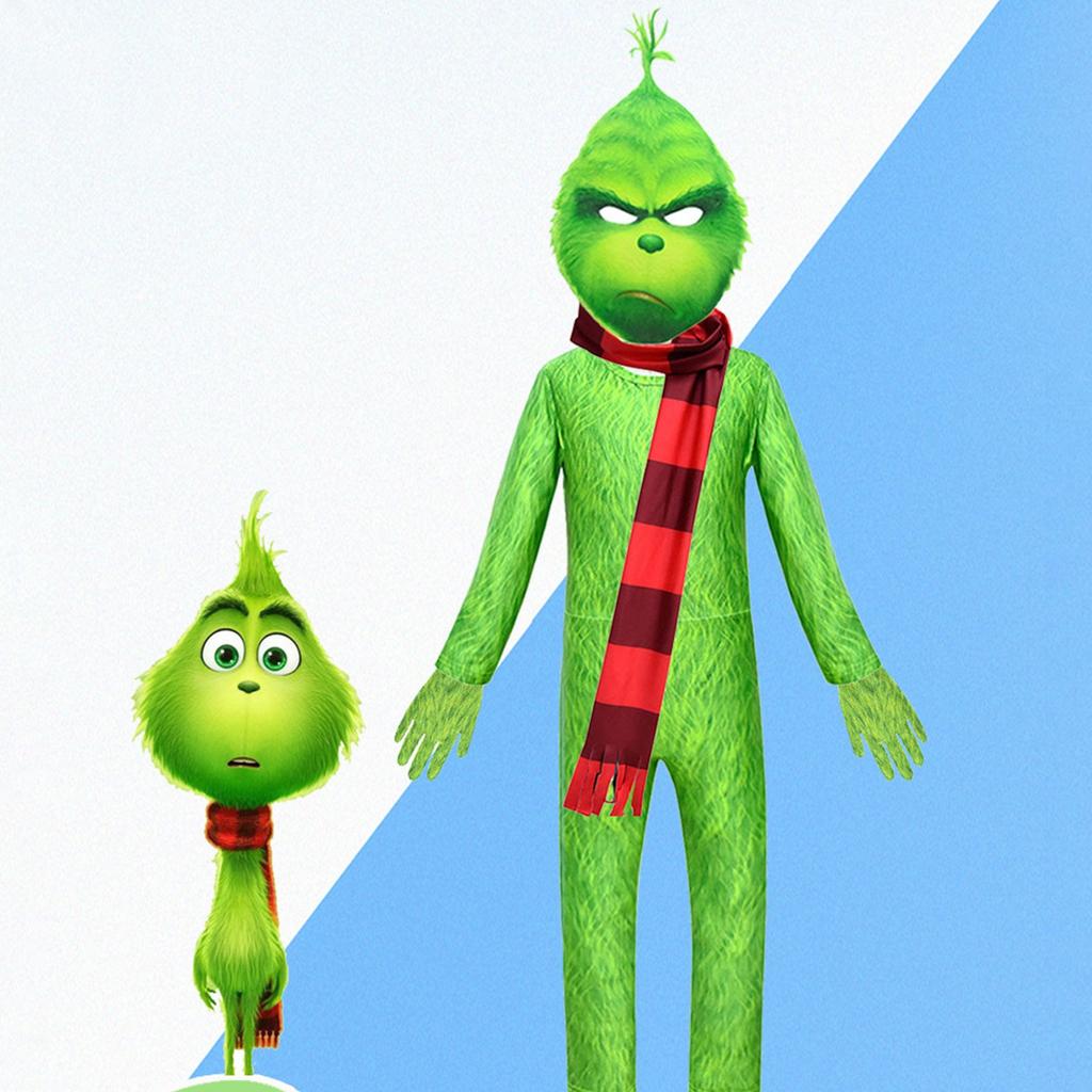 Green-haired Cosplay Children's Jumpsuit Tights Festival Stage Performance Clothing