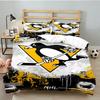 Penguins Hockey Jersey 3PCS Bedding set,Ideal for 1pc Duvet Cover And 2pcs Pillowcases Perfect for Fan gift,Ideal for Bedroom, Dormitory