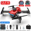 Cs9 Remote Control Obstacle Avoidance Drone Foldable Aerial Hd Dual Camera Optical Flow Quadcopter