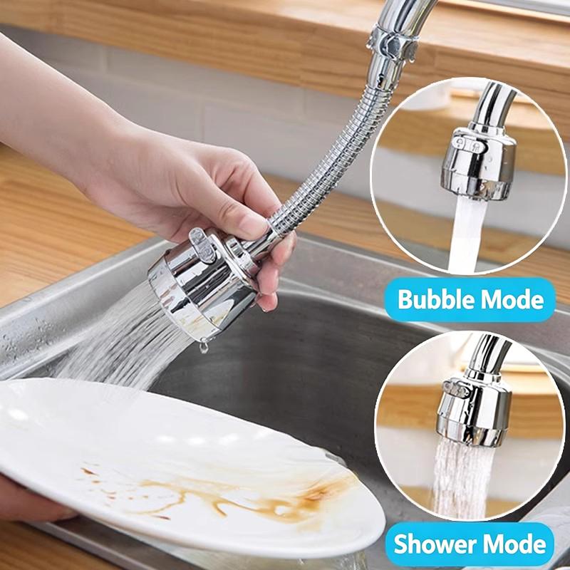 Household Water Saving Faucet Adapter with 360° Rotation and Anti Splash Features