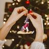 Flat Christmas Dachshund Dog Ornament 2D Christmas Tree Hanging Ornaments Cute   Party