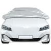 Car Cover Half Garage with Hooks Silver M PEVA