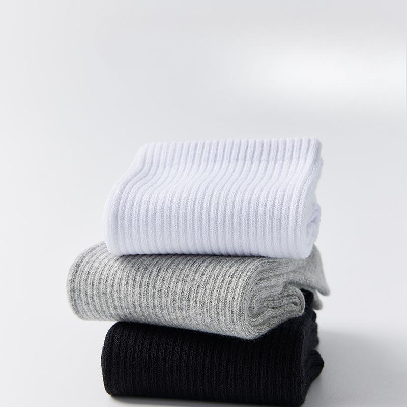 Мужские весенне-летние носки-следки, деловые сетчатые дышащие и влагоотводящие мужские носки из чистого хлопка, однотонные черные носки