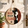 Wooden Welcome Sign for Front Door, Decorative Dog Paw Wall Hanging Plaque with Easy Entryway Decor Hemp Rope Pet Lovers, Home Indoor Outdoor