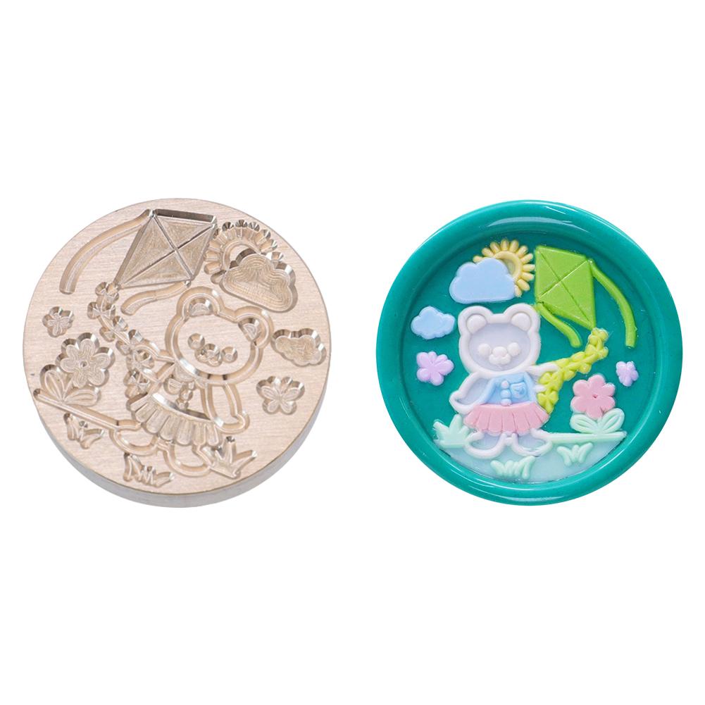 Печать серии животных с медной головкой, 3D-рельефные штампы, печатающая головка для подарочного скрапбукинга