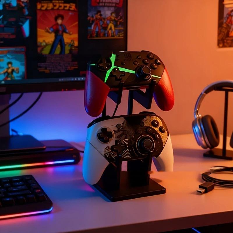 Универсальный держатель для игрового контроллера Прозрачный акриловый кронштейн Компактная полка для хранения для игровой комнаты Домашнее использование