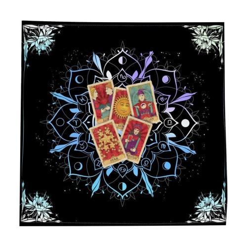 Tarot Tablecloth | Alter Cloth - Tarot Tablecloth, Tarot Tablecloth, Cloth Cushion, Mandala, Butterfly, Flower, Velvet Cloth, Divination Tablecloth, 5
