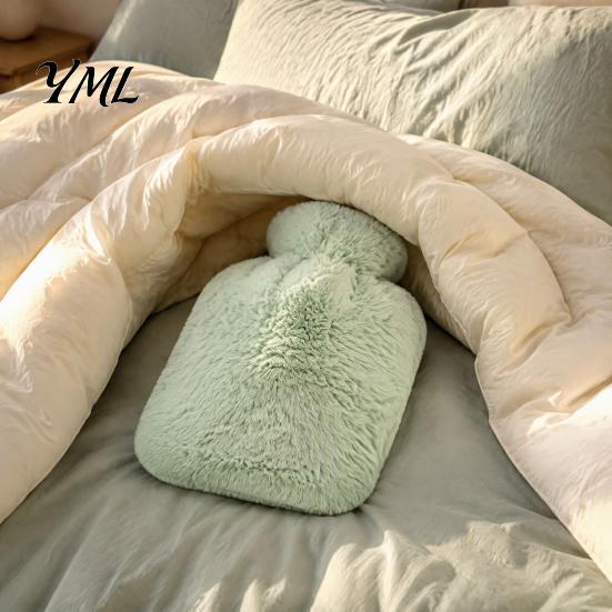 Explosion Proof Water Bag Hot Bottle with Plush Cover, 500/1000/2000ML Leak-proof Bag, Lightweight Cold Compress Pouch for Shoulder, Back, Hand, Legs,