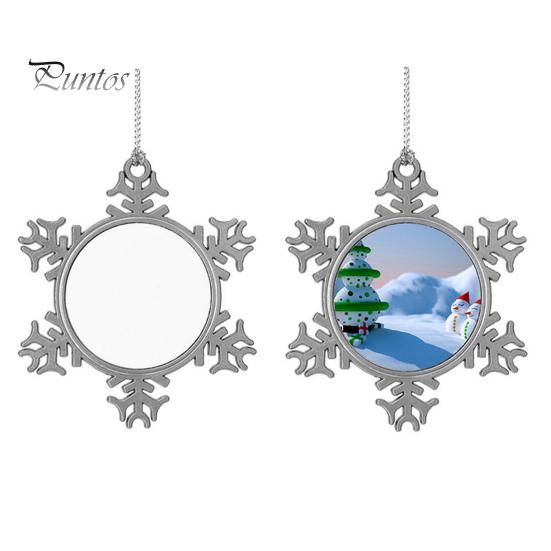 Снежинка Подвеска Рождественское украшение DIY Фото Подвесное украшение Сплав Снежинка Рождественская елка Настенный декор для окна Сад