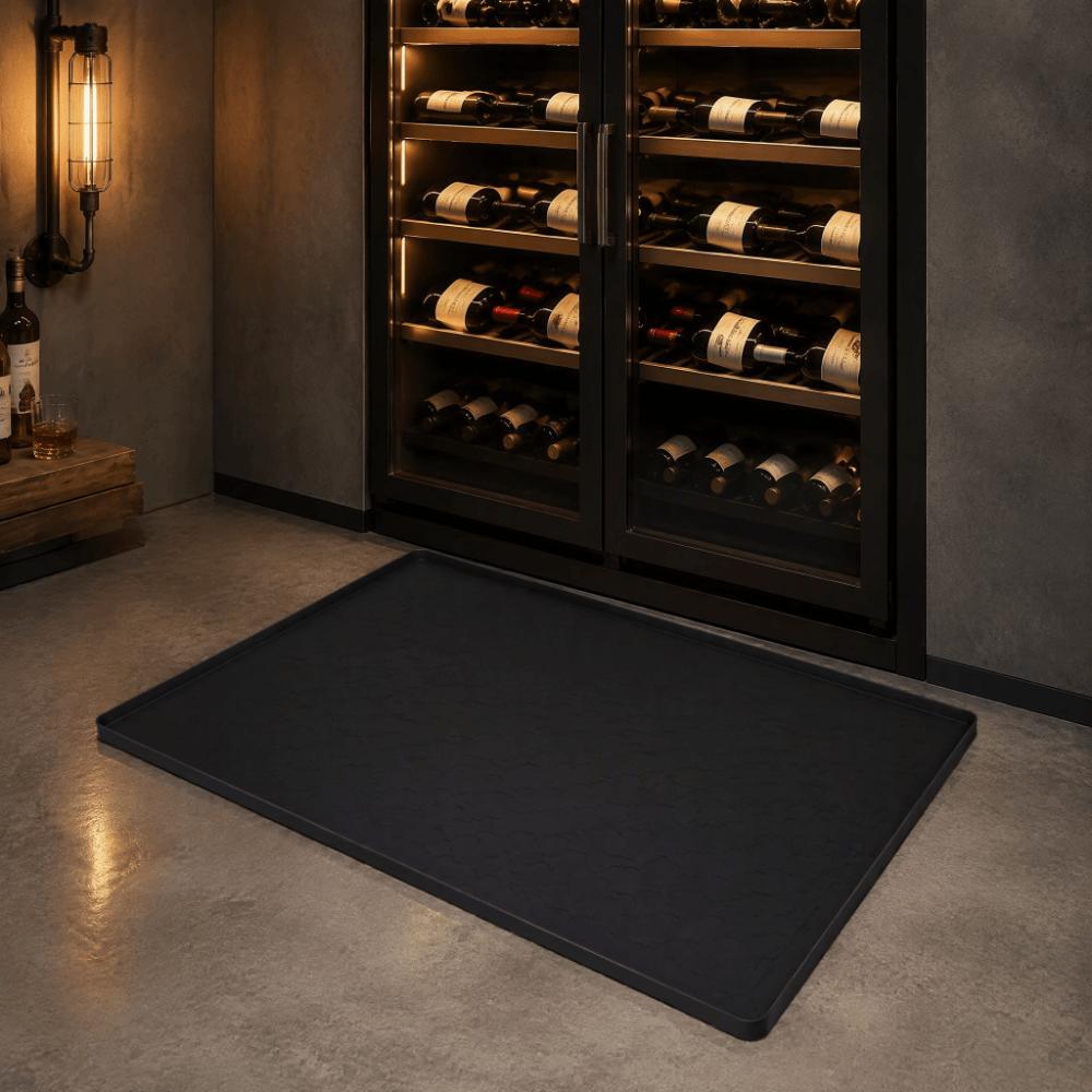 Raised Edges Silicone Fridge Mat Waterproof Floor Protection Tray Floor Protection