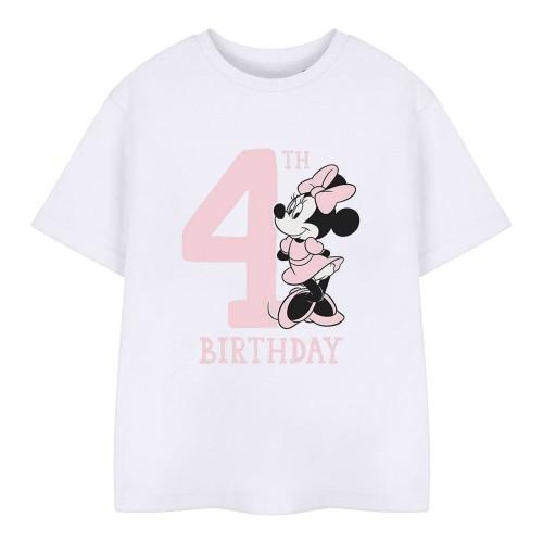 Disney Childrens/Kids Minnie Mouse 4th Birthday T-Shirt
