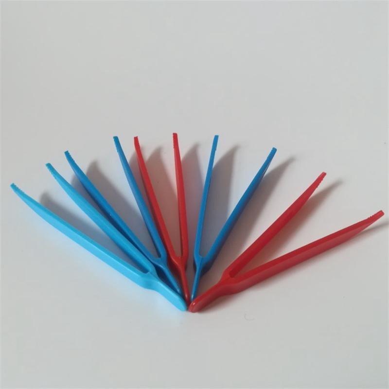 Пластиковые игрушки для детей «сделай сам», 20 шт., пластиковые зажимы, независимая упаковка, косметические пинцеты, многоцветные одноразовые пинцеты, локоть