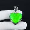 Зеленый Тройной Опал Огненный Драгоценный Камень Серебряная Подвеска из Стерлингового Серебра 925 пробы - Ручной работы Дизайн Сердца, Ювелирное Украшение для Повседневной Носки, Уникальный Подарок-Подвеска