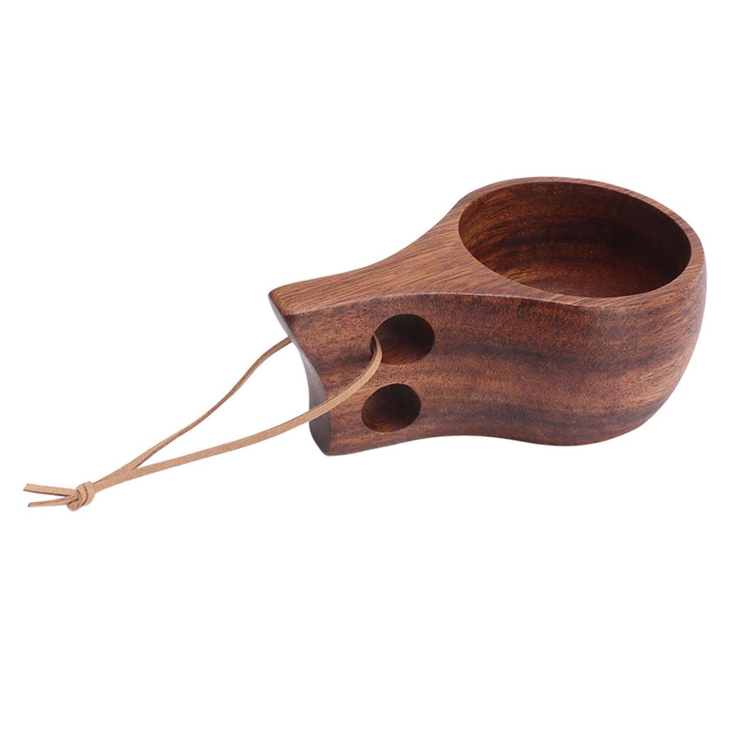 Деревянная чашка, чайная кружка, портативная, ручная резьба, натуральная питьевая чашка, деревянная кофейная кружка для дома, ресторана, кемпинга