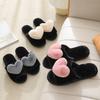 Women Shoes Autumn Winter Indoor Warm Home Slippers Bedroom Cute Heart Pattern Non-slip Soft Comfortable Plush House Slippers