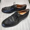 Mezlan Leather Wingtip Shoes 80s-90s Vintage Size 9 26.5-27.5 Black(USED)