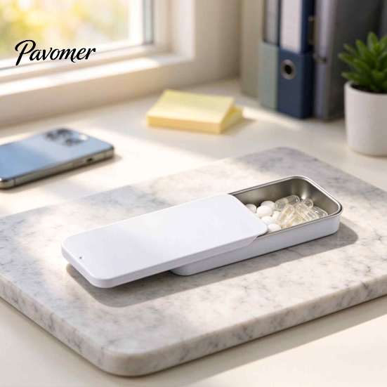 Small Storage Box for Pockets Tin Container with Sliding Cover, Durable Metal Pocket Portable Container, Moisture-proof Candy And Herbs Push
