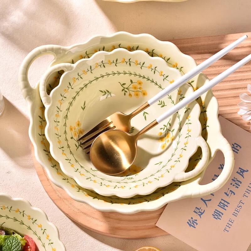 Pellson French Country Ceramic Eared Soup Bowls