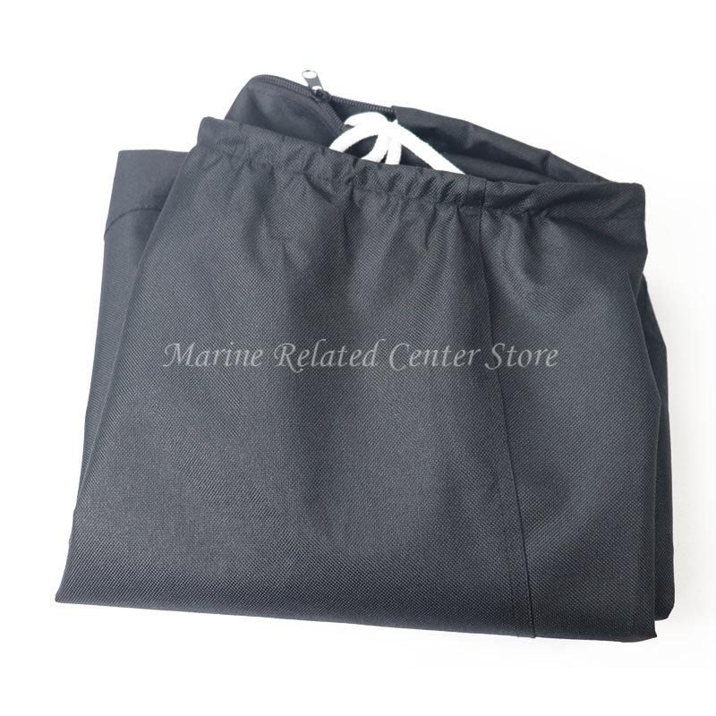 600D Black Boat Full Outboard Engine Motor Cover Protection Black For 6-225HP Motor Waterproof Anti-scratch Sunsh ade Dust-proof
