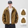 American Outdoor Three-Proof Hooded Jacket Men'S Loose Trendy Tooling Jacket Trendy Versatile Jacket