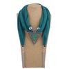 Boho Chic Scarf Necklace with Triangular Pendant – Fashionable Infinity Scarf for Women, Statement Jewelry Accessory