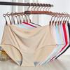 2 Pcs Summer Thin Women's Ice Silk Underwear Medium-low Waist Girl's Briefs