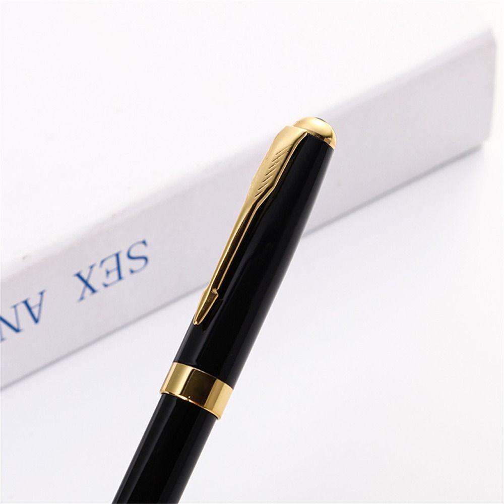 Quality Black Golden Business Student Metal Writing Pens Fountain Pen Inking Pens Signature Pen