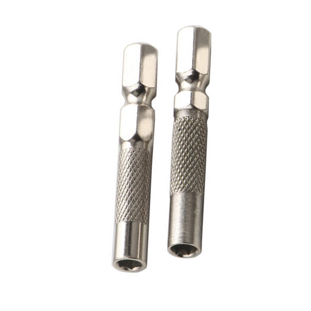 2 шт. магнитный адаптер для отвертки с гнездом 6,35 мм на 4 мм для эффективного преобразования инструмента и безопасной работы с винтами