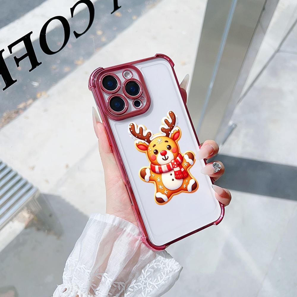 Чехлы для телефонов Ae104 Christmas tree Merry Christmas с гальваническим покрытием из ТПУ для A20s A54 A12 A14 S22 S23 S24 Ultra A55 A15 S21 FE с четырьмя углами защиты