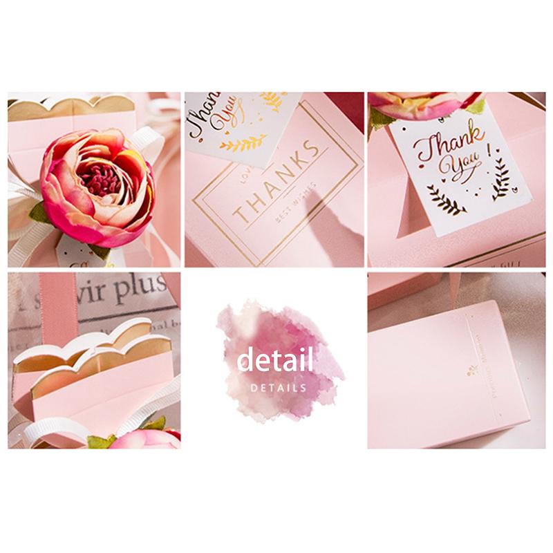 5 шт. Свадебные бонбоньерки Конфетная коробка Для детского праздника Бумажная подарочная коробка Ручная работа Конфеты Еда Лучший подарочный пакет Для Рождества Цветочные коробки