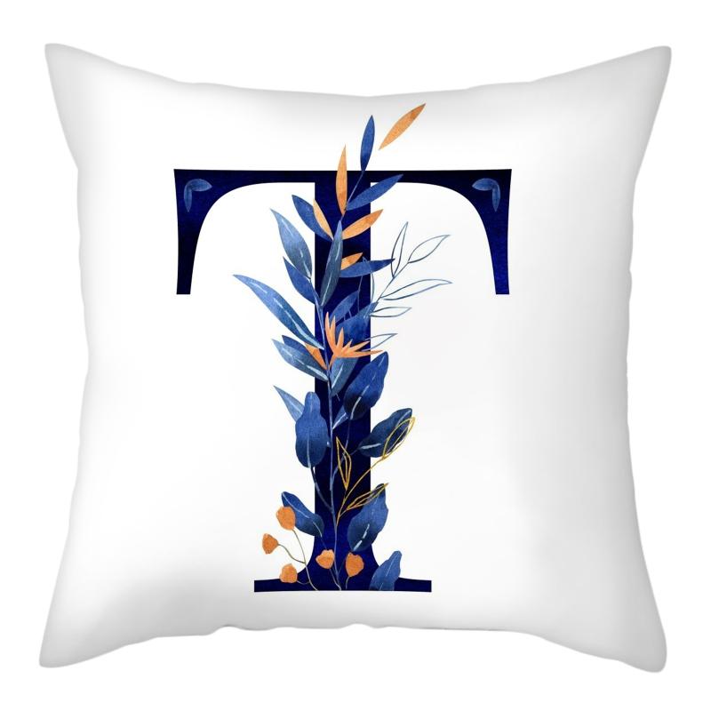 45x45 см креативный цветочный объемный дизайн 26 букв синий наволочка Свадебная вечеринка домашний декор диван офисное сиденье наволочка