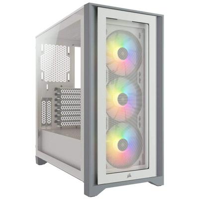Корпус для ПК CORSAIR iCUE 4000X RGB из закаленного стекла ATX Белый CS7978 Mid-Tower CC-9011205-WW