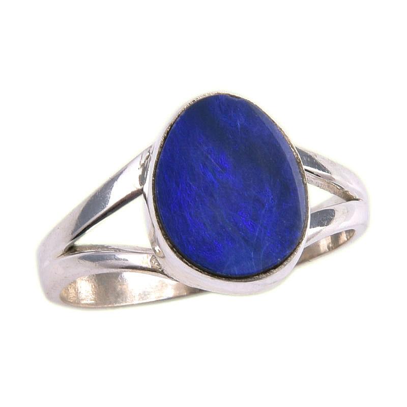 Ювелирное кольцо из стерлингового серебра 925 пробы с натуральным австралийским опалом S.7 S5D22