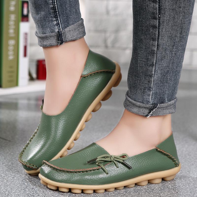Женские лоферы мокасины обувь из высококачественной коровьей кожи слипоны повседневная обувь оксфорды мягкий комфорт обувь медсестры Zapatos Mujer