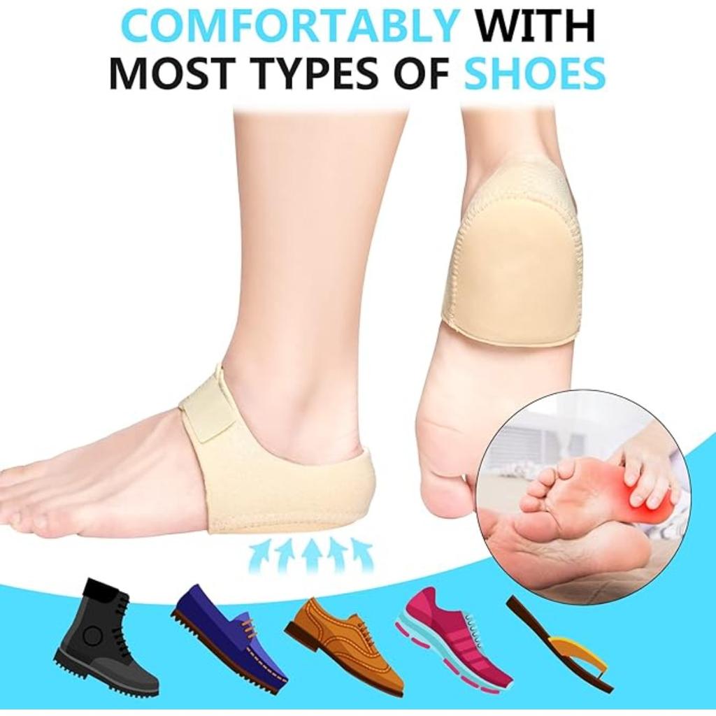 Регулируемые и дышащие протекторы пятки, гелевые подпяточники для облегчения боли в пятке, поддержка пятки, облегчение при подошвенном фасциите, ахиллите
