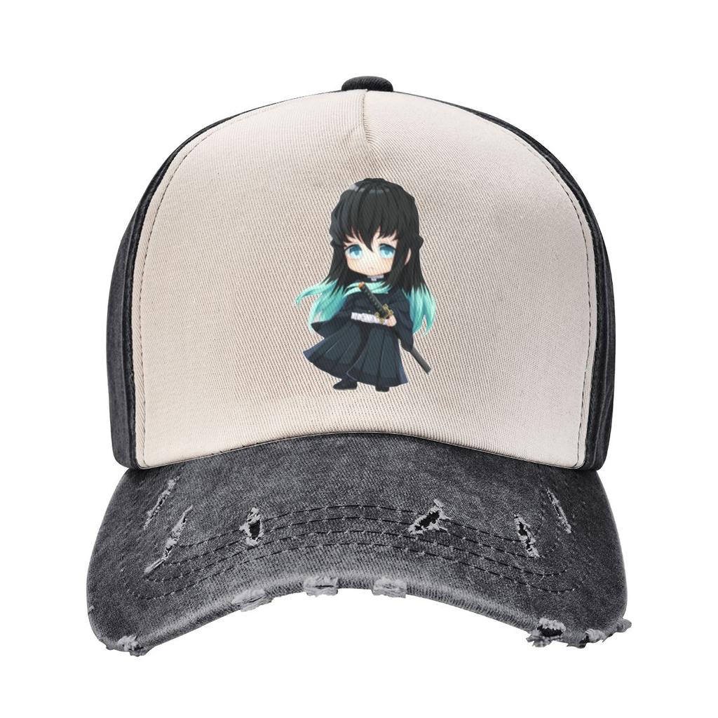 Demon Slayer Muichiro Tokito Chibi Baseball Caps Merch Vintage Distressed Denim Dad Hat Unisex Outdoor Summer Hats Cap