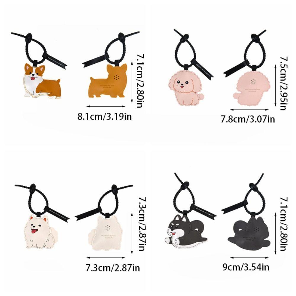 Щипок под названием Брелок для щенка Кожаные украшения для автомобиля Милый кулон в виде щенка Биби Взрослые Дети