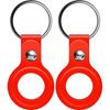 Case - Phonillico - AirTag 2021 - Soft Silicone - Set of 2 - Red Non-slip